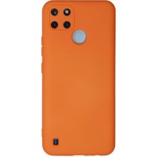 Realme C25Y Kılıf Nano Içi Kadife Silikon - Turuncu KAYALI27-Y7898UKY