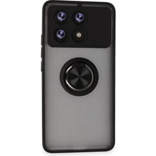 Xiaomi Poco X6 Pro Kılıf Montreal Yüzüklü Silikon Kapak - Siyah KAYALI27-Y7898UKY