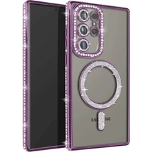 Samsung Galaxy S23 Ultra Joke Simli Magneticsafe Kılıf - Derin Mor KAYALI27-Y7898UKY