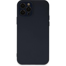 iPhone 12 Pro Kılıf Lansman Glass Kapak - Lacivert KAYALI27-Y7898UKY