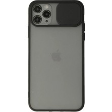 iPhone 11 Pro Kılıf Palm Buzlu Kamera Sürgülü Silikon - Siyah KAYALI27-Y7898UKY