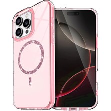 Apple iPhone 16 Pro Live Diamond Magsafe Kapak - Pembe KAYALI27-Y7898UKY