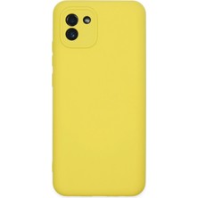 Samsung Galaxy A03 Kılıf Nano Içi Kadife Silikon - Sarı KAYALI27-Y7898UKY