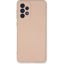 Samsung Galaxy A73 5g Kılıf Nano Içi Kadife Silikon - Pudra KAYALI27-Y7898UKY