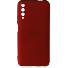 Huawei P Smart Pro / Y9S Kılıf First Silikon - Bordo KAYALI27-Y7898UKY