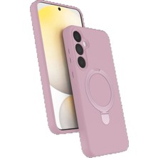 Samsung Galaxy A15 4g Regal Magsafe Standlı Kapak - Açık Pembe KAYALI27-Y7898UKY