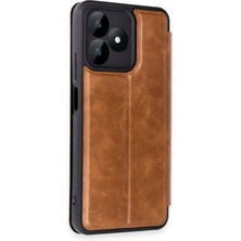 Realme Note 50 4g Kılıf Flip Cover - Taba KAYALI27-Y7898UKY