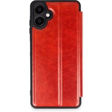 Samsung Galaxy A06 Kılıf Flip Cover - Kırmızı KAYALI27-Y7898UKY