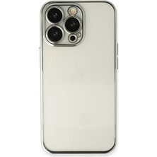 iPhone 14 Pro Max Kılıf Lensli Silikon - Gümüş KAYALI27-Y7898UKY
