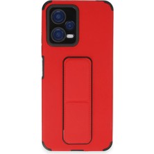 Xiaomi Poco X5 5g Kılıf Mega Standlı Silikon - Kırmızı KAYALI27-Y7898UKY