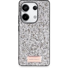 Xiaomi Redmi Note 13 Pro 4g Bright Simli Kapak - Gümüş KAYALI27-Y7898UKY