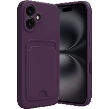 iPhone 16 Kılıf Kelvin Kartvizitli Silikon - Derin Mor KAYALI27-Y7898UKY