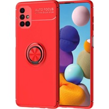 Samsung Galaxy M51 Kılıf Range Yüzüklü Silikon - Kırmızı KAYALI27-Y7898UKY