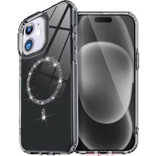 Apple iPhone 12 Live Diamond Magsafe Kapak - Siyah KAYALI27-Y7898UKY