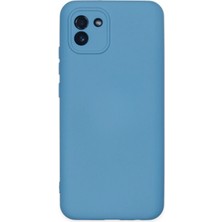 Samsung Galaxy A03 Kılıf Nano Içi Kadife Silikon - Mavi KAYALI27-Y7898UKY