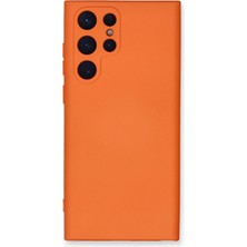 Samsung Galaxy S24 Ultra Kılıf Nano Içi Kadife Silikon - Turuncu KAYALI27-Y7898UKY