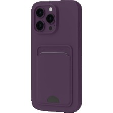iPhone 16 Pro Max Kılıf Kelvin Kartvizitli Silikon - Derin Mor KAYALI27-Y7898UKY