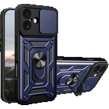 Apple iPhone 17 Pars Lens Yüzüklü Silikon - Lacivert KAYALI27-Y7898UKY