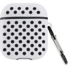Airpods 2 (2.nesil) Spor Delikli Kılıf - Gri-Siyah KAYALI27-Y7898UKY