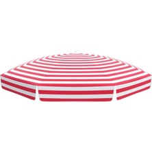 Düvenci Toptan Kırmızı Beyaz 200CM, 8 Telli Plaj Şemsiyesi