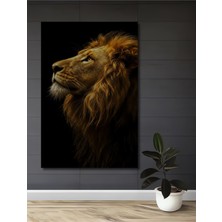 Aslan Yüce Kral Yağlı Boya Görünümlü Dekoratif Ahşap Ev,antre,salon,ofis,mutfak,yatak Odası Tablo