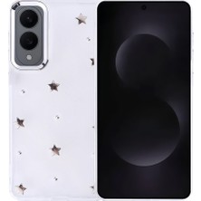 Oyo Store Galaxy S25 Edge Kılıf Airbag Tasarımlı Simli Şeffaf Oyo Kutup Kapak - Yıldız