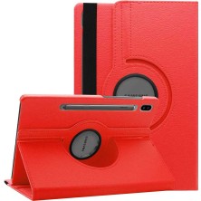 Oyo Store Galaxy Tab S7 Plus T970  Uyumlu Oyo Dönebilen Standlı Kılıf-Kırmızı
