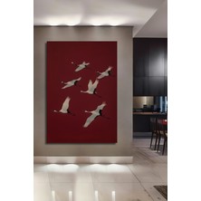 Görsel Tasarım Çuval Görünümlü Turnalar Ahşap Dekoratif Ev,antre,ofis,mutfak,yatak Odası Tablo