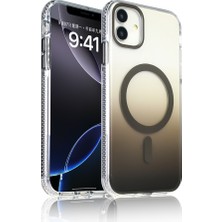 Oyo Store iPhone 11 Kılıf M-Safe Şarj Özellikli Transparan Renk Geçişli Zore Toros Kapak - Gri