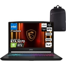 MSI Msı Katana 15 Hx I7-14650HX 64-Gbddr5 4 Tbssd RTX5070 (8GB-GDDR7-115W) 15.6" Qhd Windows 11 Home + Hmf Sırt Çantası B14WGK-068XTRHMF43