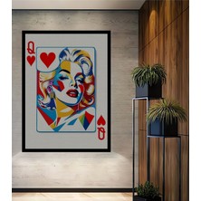 Marilyn Monroe Kupa Kızı Pop Art Ahşap Ev,antre,ofis,mutfak,yatak Odası Tablo Çerçeve Görünümlü
