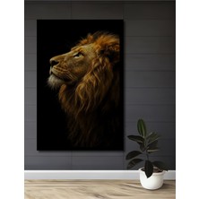 Aslan Yüce Kral Yağlı Boya Görünümlü Ahşap Ev,antre,ofis,mutfak,yatak Odası Tablo Çerçeve Görünümlü