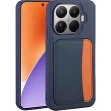 Oyo Store 15T Pro Kılıf Kartlıklı Zore X-Kart Silikon Kapak - Lacivert