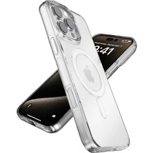iPhone 15 Pro Max Gleam Pc Sert Magsafe Kılıf - Şeffaf-Siyah KAYALI27-Y7898UKY