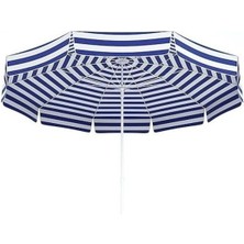 Düvenci Toptan Mavi Beyaz Plaj Şemsiyesi 180CM, 8 Telli