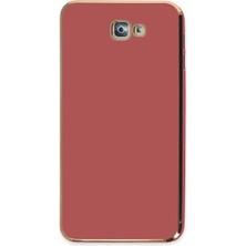 Samsung Galaxy J7 Prime Kılıf Volet Silikon - Kırmızı KAYALI27-Y7898UKY