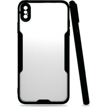 iPhone Xs Max Kılıf Platin Silikon - Siyah KAYALI27-Y7898UKY