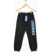 Merve Nur Tekstil Erkek Çocuk Siyah Jogger Eşofman Altı 2 Iplik Günlük Kullanım