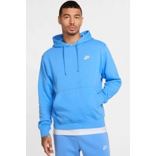 Nike Sportswear Hoodie Fleece Unisex Blue Şardonlu Kapüşonlu Sweatshirt Mavi