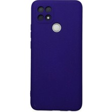 Oppo A15 Kılıf Nano Içi Kadife Silikon - Mor KAYALI27-Y7898UKY