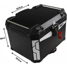 Universal 57 Lt Alüminyum Motosiklet Çantası Siyah - Gp Kompozit