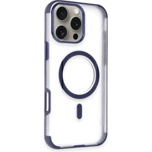 iPhone 16 Pro Hilton Magsafe Kapak - Lacivert KAYALI27-Y7898UKY