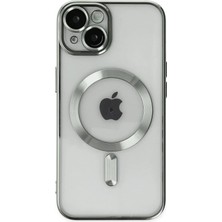 iPhone 14 Kılıf Kross Magneticsafe Kapak - Gümüş KAYALI27-Y7898UKY