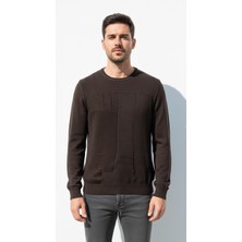 Nakşi Giyim Erkek Çizgili Bisiklet Yaka Triko Kazak