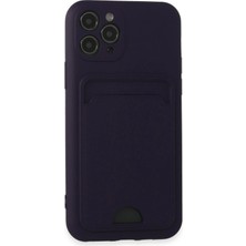 iPhone 11 Pro Kılıf Kelvin Kartvizitli Silikon - Derin Mor KAYALI27-Y7898UKY
