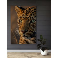 Büyüleyici Leopar Gözleri Yağlı Boya Görünümlü Ahşap Dekoratif Ev,antre,salon,ofis,mutfak Tablo