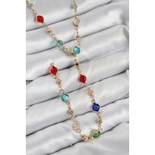 Shopwave Pirinç Renkli Zirkon Taşlı Model Gold Renk Kadın Y Kolye - TJ-BKO10434