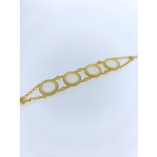 Elisi Takı Story Çeyrek Altın Takmak Için Dörtlü Altın Kaplama Bileklik