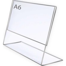 Dp Led 15 x 10 cm A6 L Tipi Yatay Dikey Masa Üstü Şeffaf Pleksi / Föylük-Fiyatlık-Menü-Broşürlük