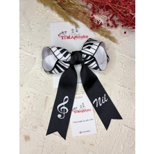 Tokamilako El Yapımı Sol Nota ve Isim Baskılı Piyano Toka